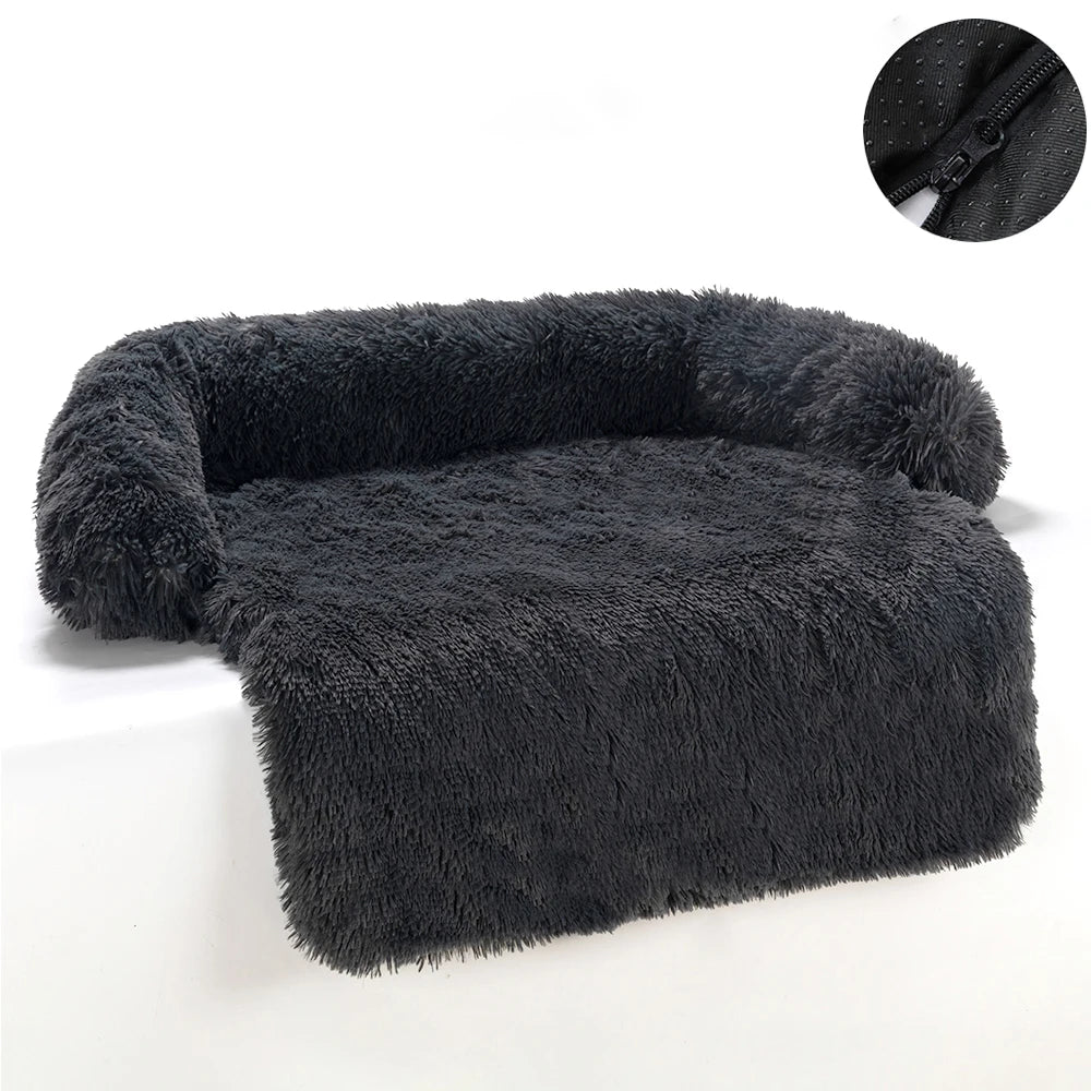 M-XL Removable Cover Plush Pet Dog Bed Sofa Cushion