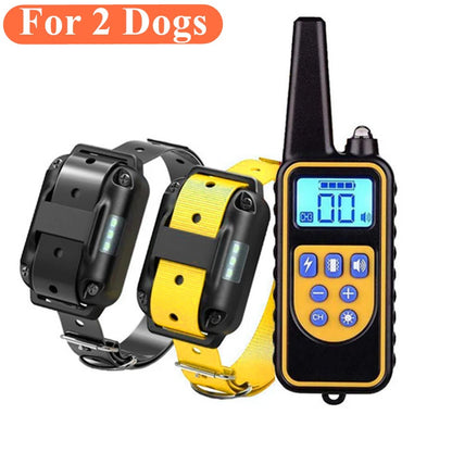 Pet Dog 800mtr Rechargeable Waterproof Anti Bark Training Collar With Remote Control