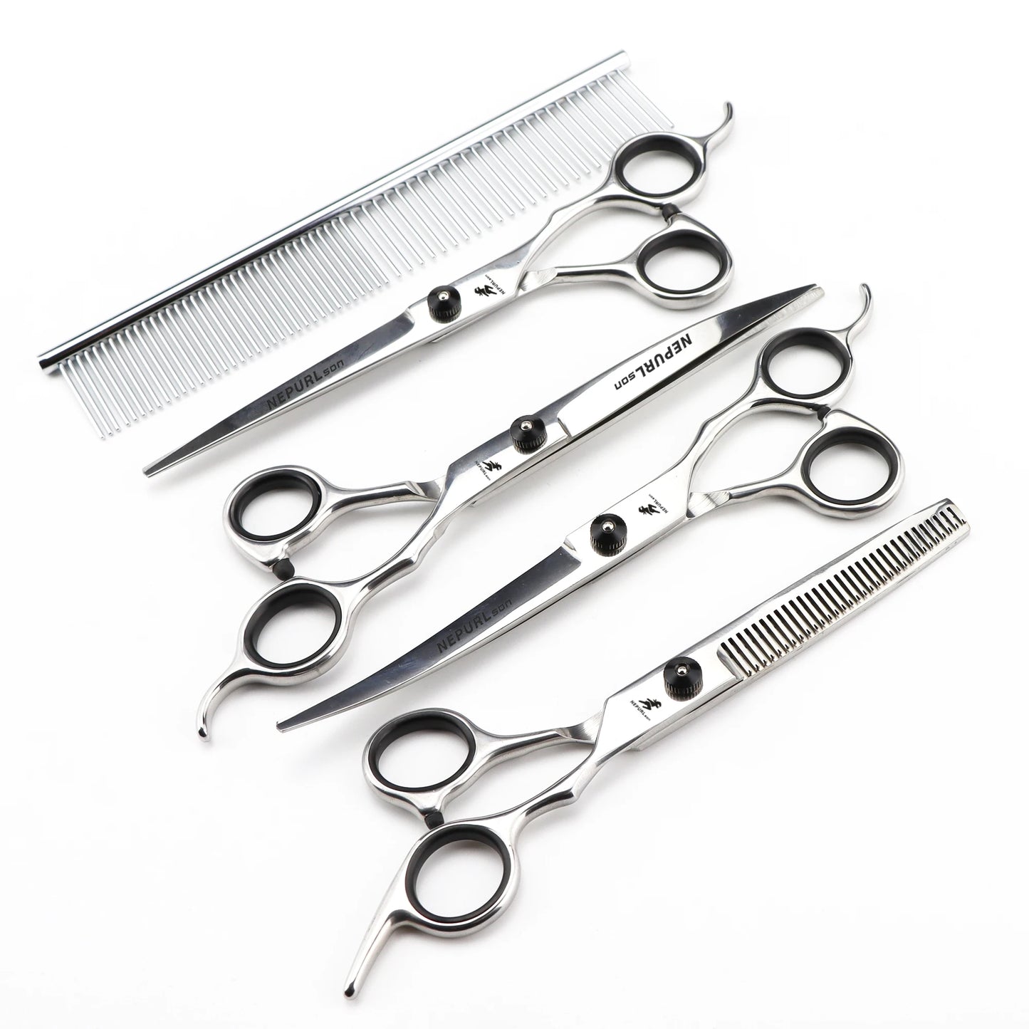 4-5pcs 6-7" Stainless Steel Pet Dog Cat Grooming Scissors Comb Sets