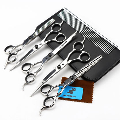 4-5pcs 6-7" Stainless Steel Pet Dog Cat Grooming Scissors Comb Sets