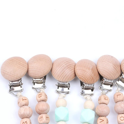 Wooden Baby Stroller Clip Toys