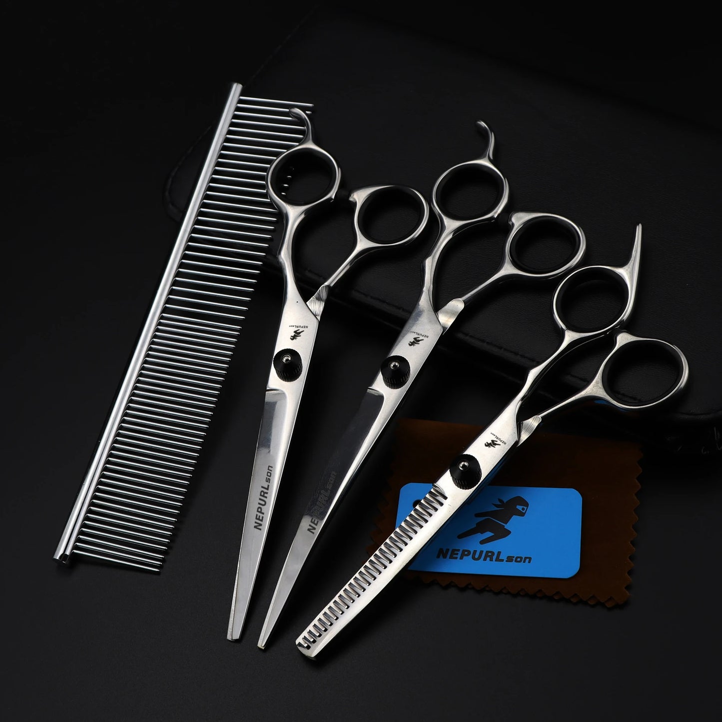 4-5pcs 6-7" Stainless Steel Pet Dog Cat Grooming Scissors Comb Sets