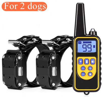 Pet Dog 800mtr Rechargeable Waterproof Anti Bark Training Collar With Remote Control