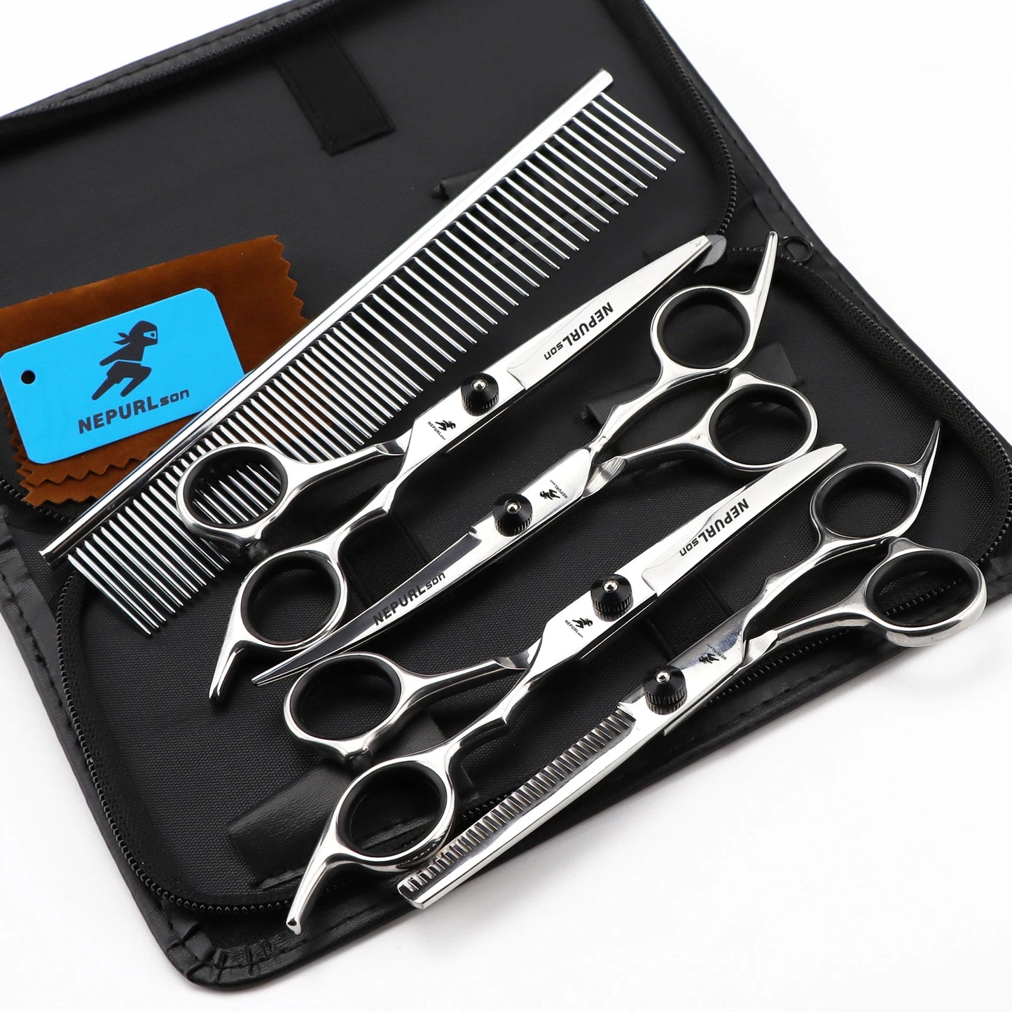 4-5pcs 6-7" Stainless Steel Pet Dog Cat Grooming Scissors Comb Sets