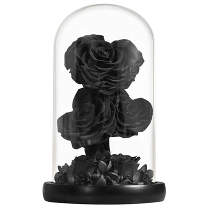 Heart Shaped Preserved Beauty and The Beast Eternal Rose In Glass Dome