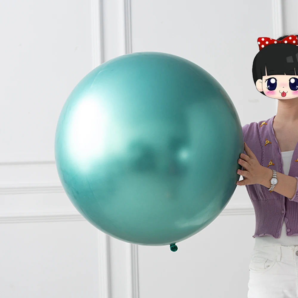 Giant 36inch Chrome Metallic Latex Balloons for Parties