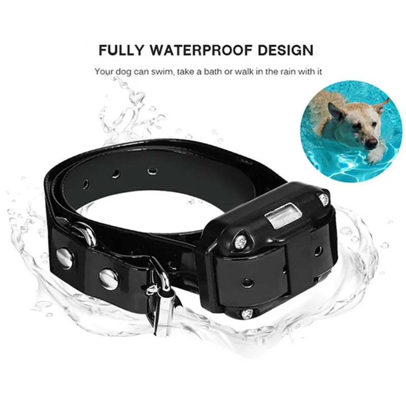 Pet Dog 800mtr Rechargeable Waterproof Anti Bark Training Collar With Remote Control