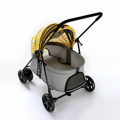 Breathable Large Capacity Pet Cat Dog Carrier Stroller With Cup Holder