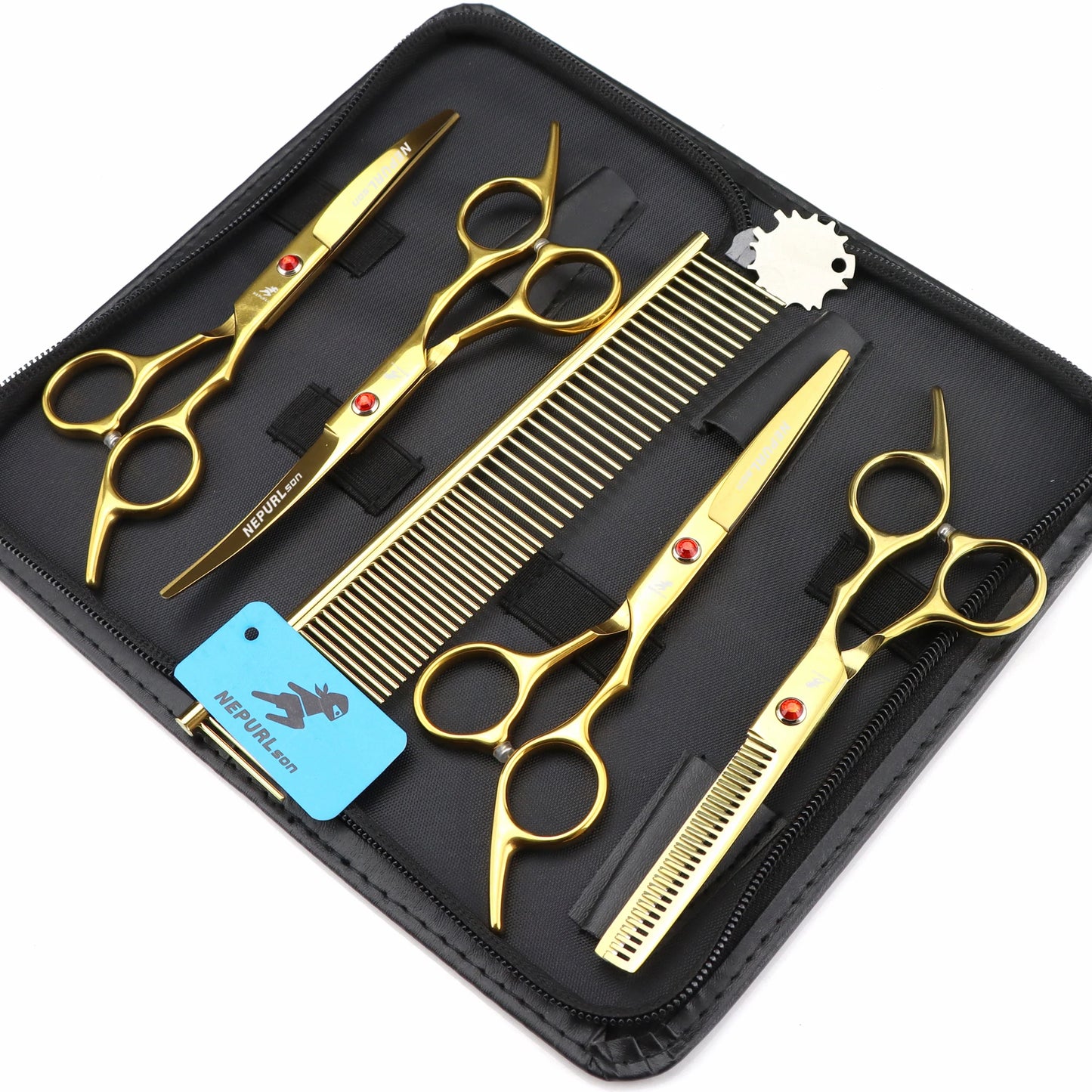 5pc 6" Stainless Steel Pet Dog Cat Grooming Comb Scissors Sets