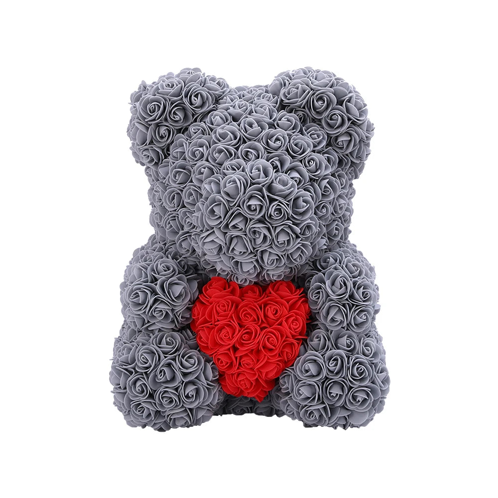 40cm Rose Bears Handmade Heart Teddy Bear Gift for Women