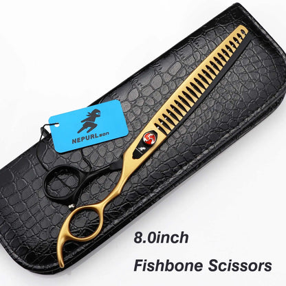 8" Stainless Steel Pet Dog Cat Fish Bone Grooming Scissors