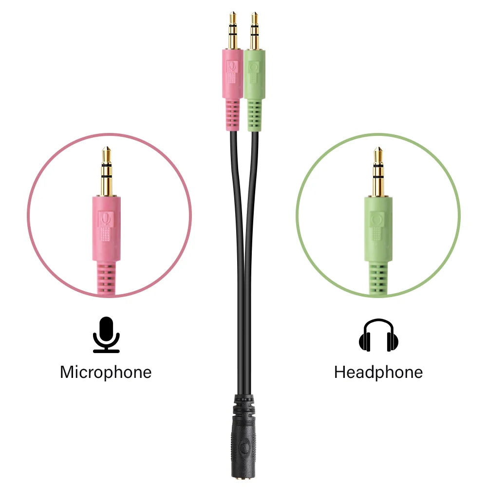 Oneodio Headphone Splitter Adapter for Easy Audio Sharing