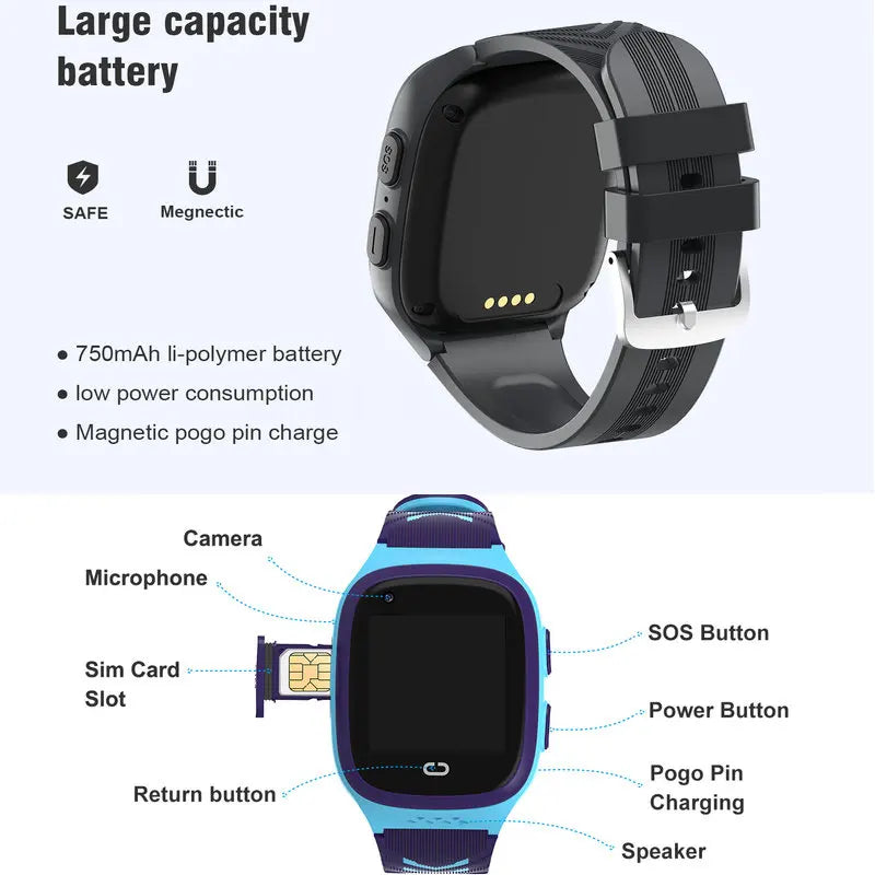 4G Kids Smart Watch GPS Video Call IP67 Waterproof Tracker