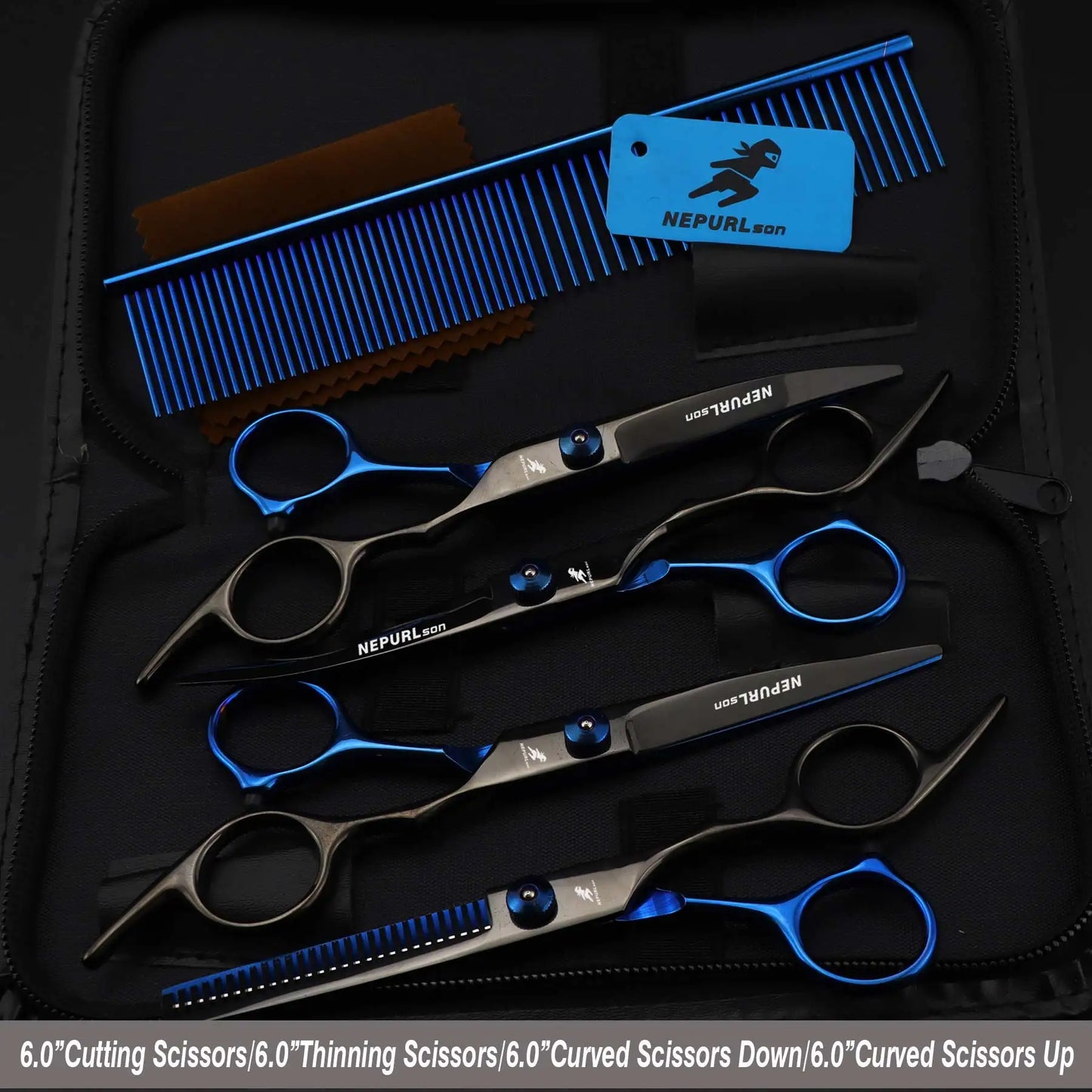 5pc 6" Stainless Steel Pet Dog Cat Grooming Comb Scissors Sets