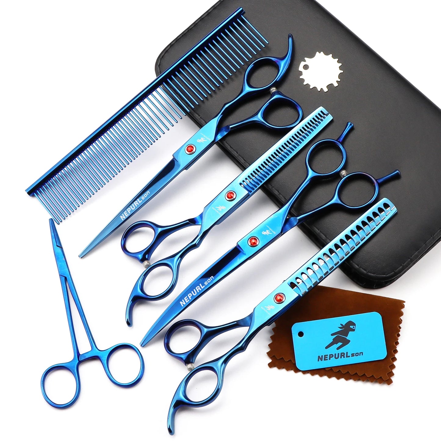 4-6pc 7/8 " Stainless Steel Pet Dog Cat Grooming Scissors Combs Sets