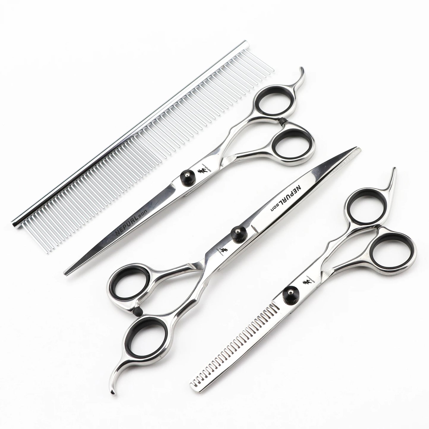 4-5pcs 6-7" Stainless Steel Pet Dog Cat Grooming Scissors Comb Sets