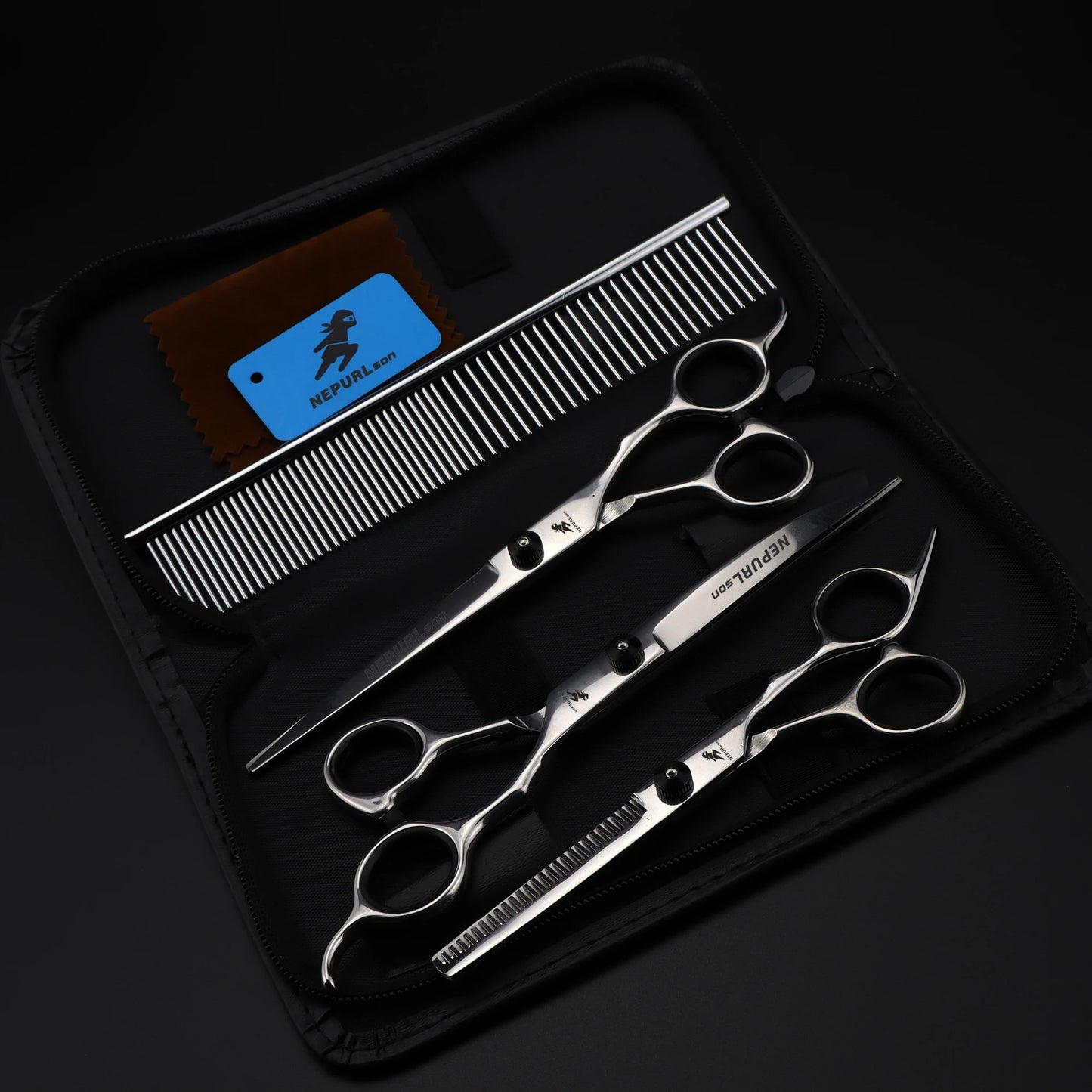 4-5pcs 6-7" Stainless Steel Pet Dog Cat Grooming Scissors Comb Sets