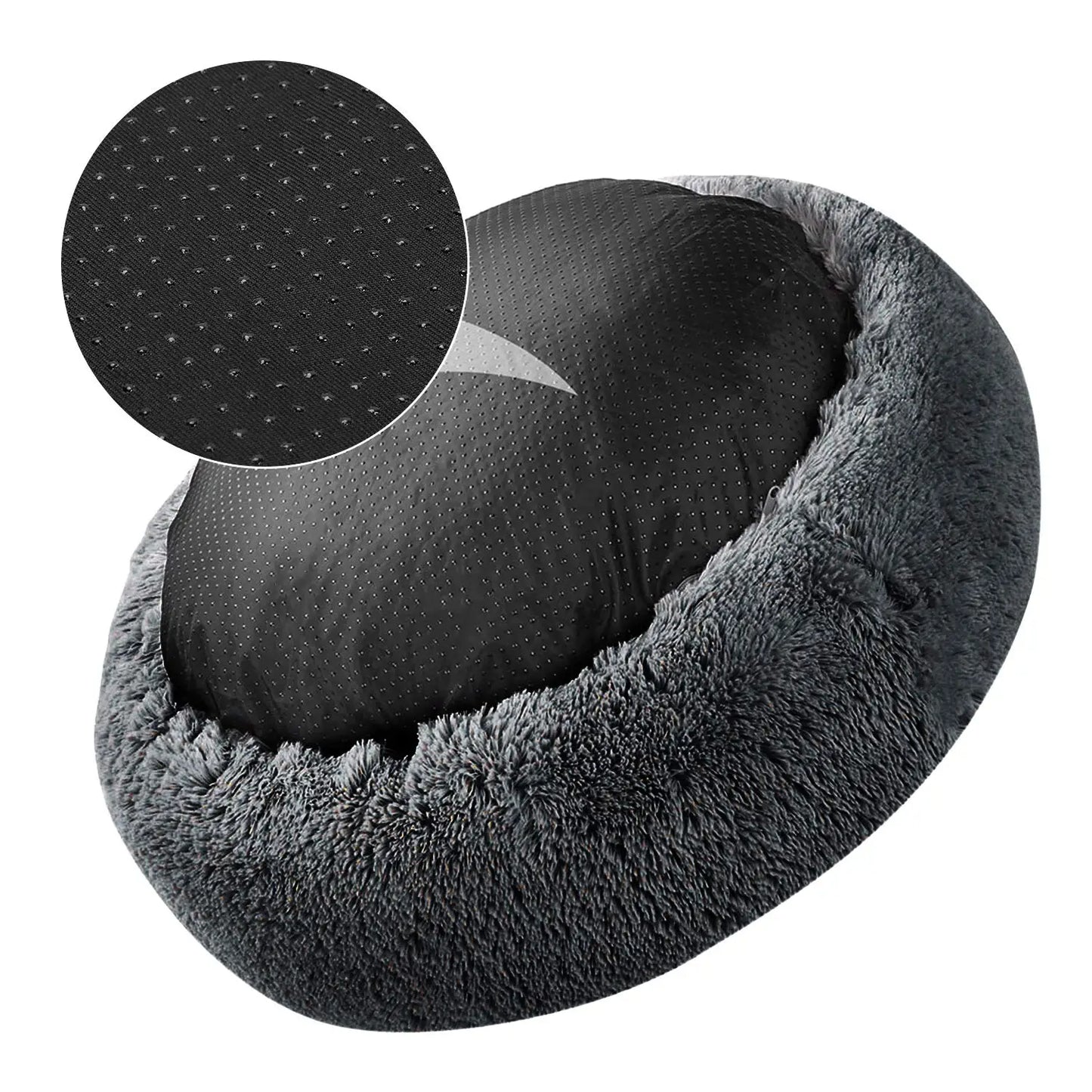 M-4XL Long Plush Round Pet Dog Bed Mat Cushion Mattress