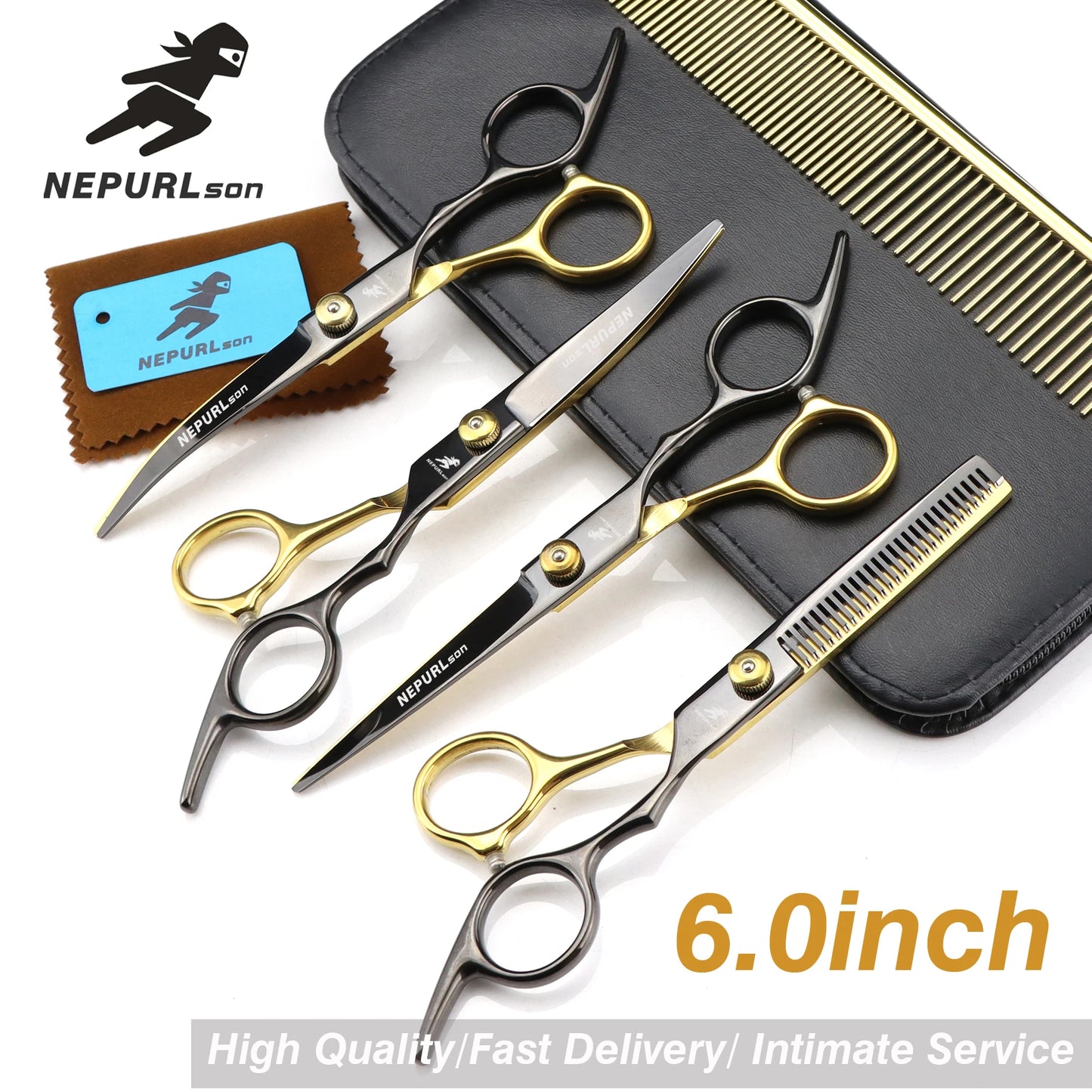 5pc 6" Stainless Steel Pet Dog Cat Grooming Comb Scissors Sets