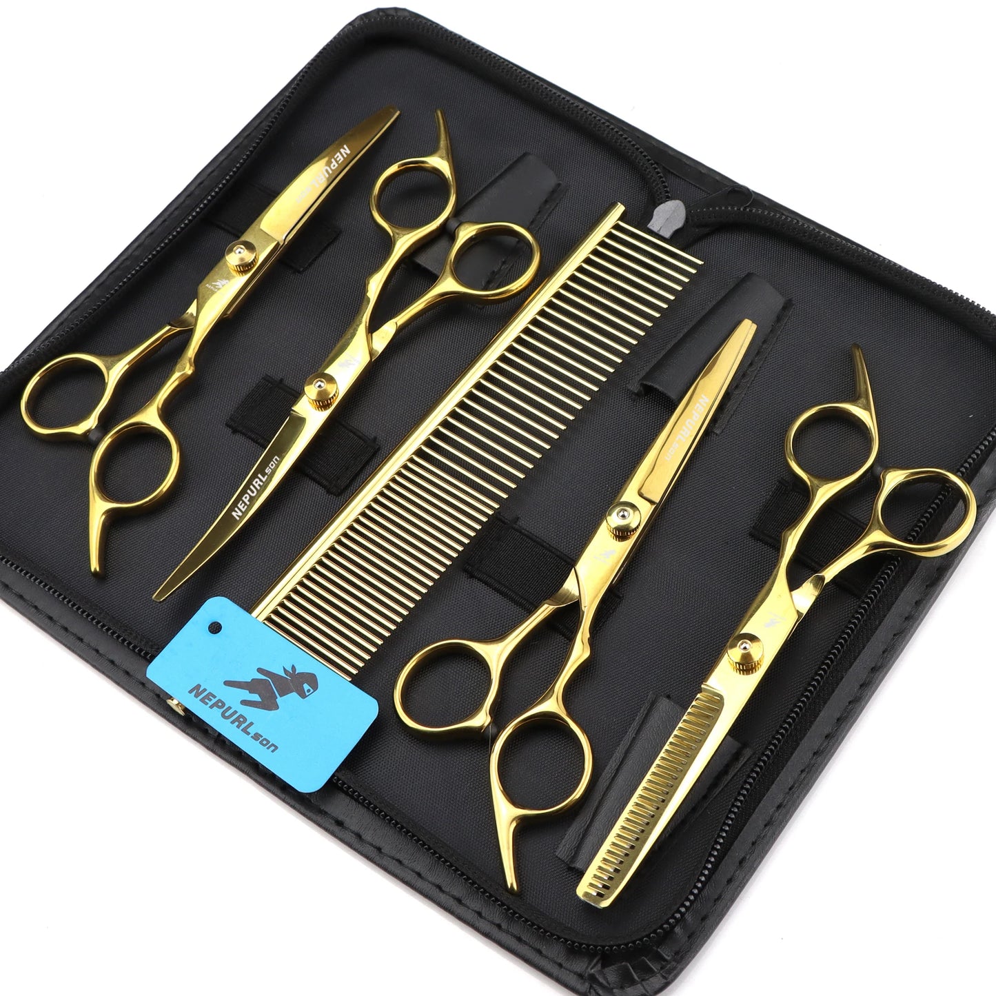 5pc 6" Stainless Steel Pet Dog Cat Grooming Comb Scissors Sets