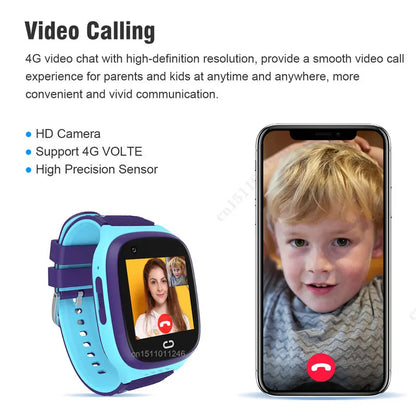 4G Kids Smart Watch GPS Video Call IP67 Waterproof Tracker