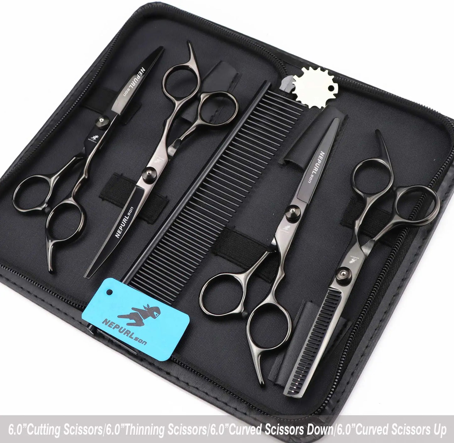 5pc 6" Stainless Steel Pet Dog Cat Grooming Comb Scissors Sets