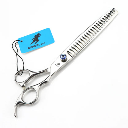 8" Stainless Steel Pet Dog Cat Fish Bone Grooming Scissors