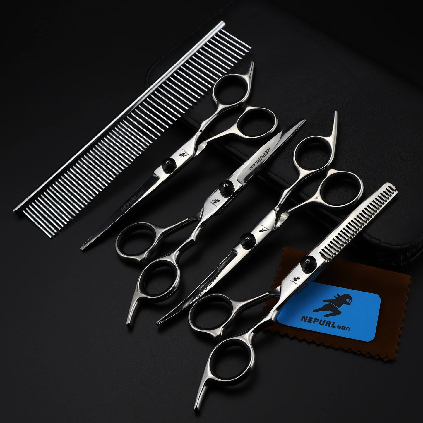 4-5pcs 6-7" Stainless Steel Pet Dog Cat Grooming Scissors Comb Sets