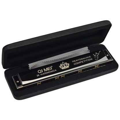 Slive 28-Hole Chromatic Harmonica in C Key