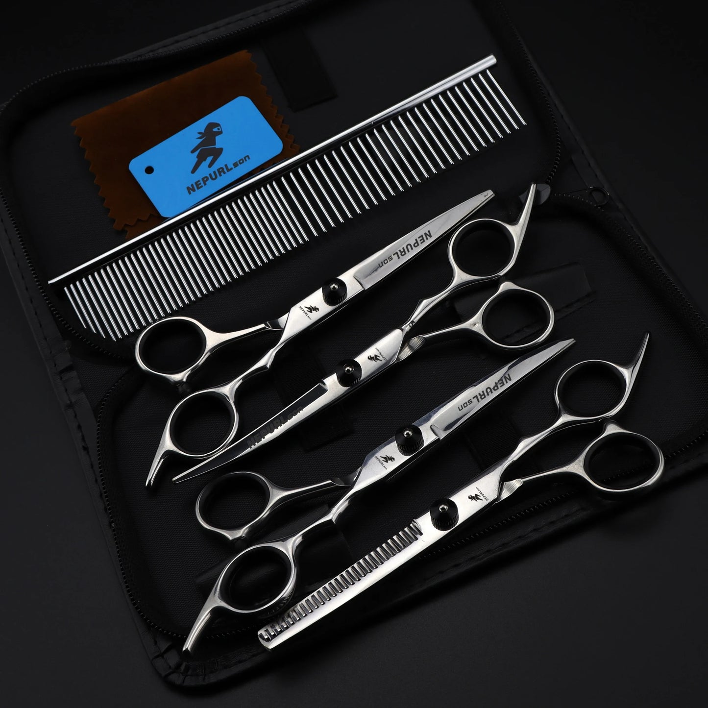 4-5pcs 6-7" Stainless Steel Pet Dog Cat Grooming Scissors Comb Sets