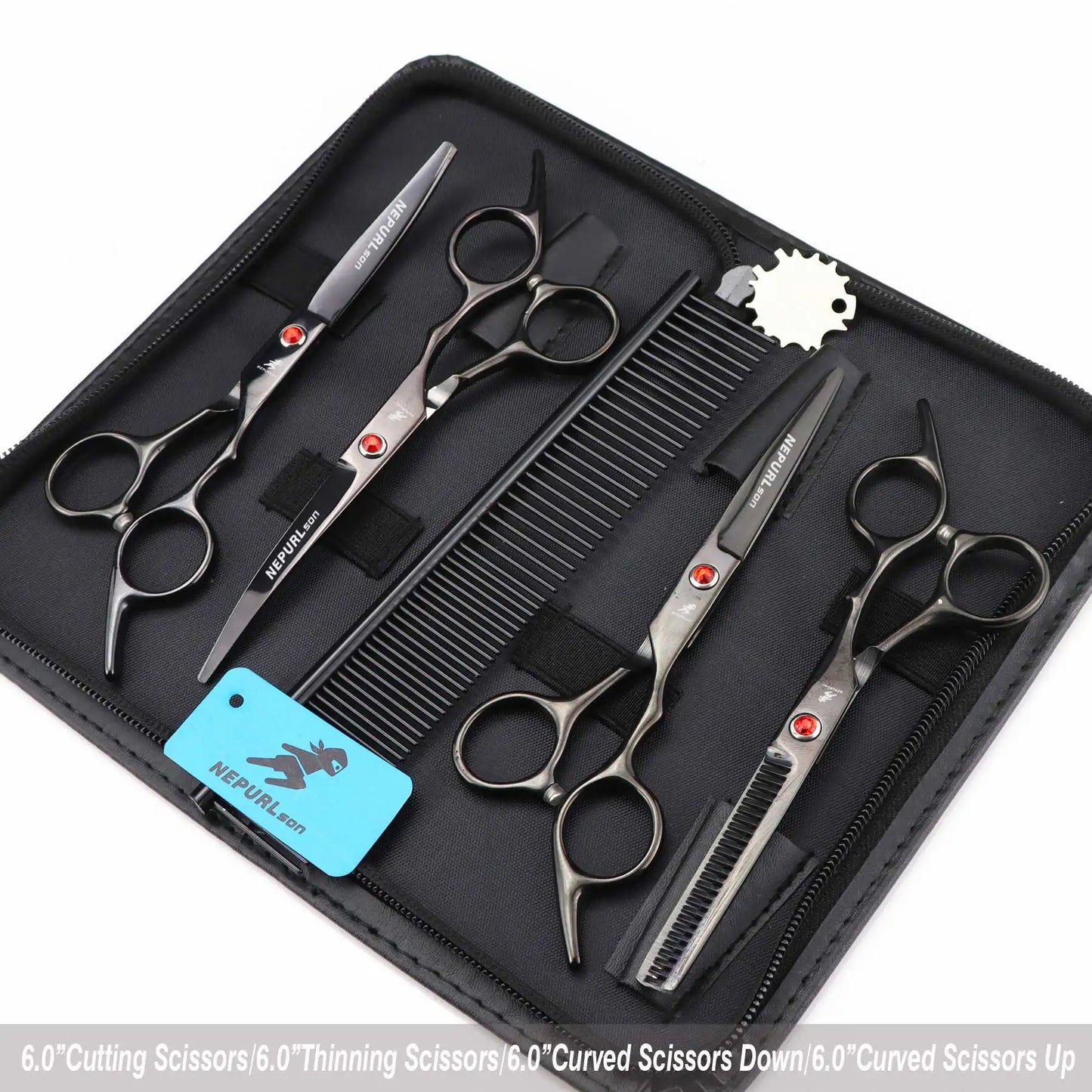 5pc 6" Stainless Steel Pet Dog Cat Grooming Comb Scissors Sets