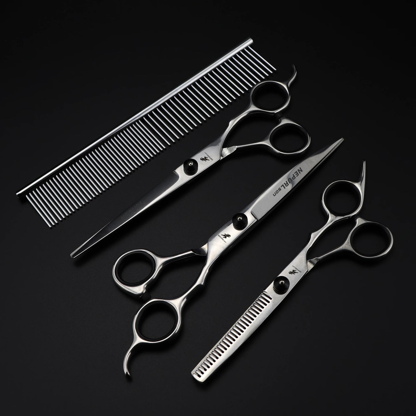 4-5pcs 6-7" Stainless Steel Pet Dog Cat Grooming Scissors Comb Sets