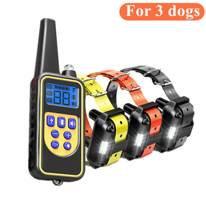 Pet Dog 800mtr Rechargeable Waterproof Anti Bark Training Collar With Remote Control