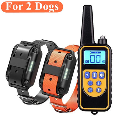 Pet Dog 800mtr Rechargeable Waterproof Anti Bark Training Collar With Remote Control