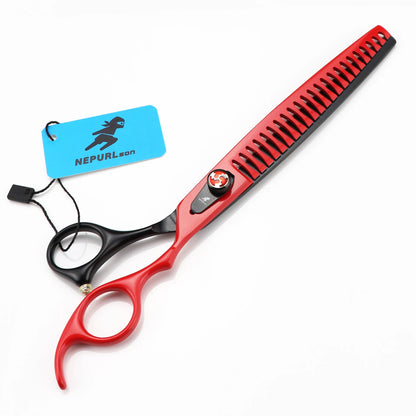 8" Stainless Steel Pet Dog Cat Fish Bone Grooming Scissors