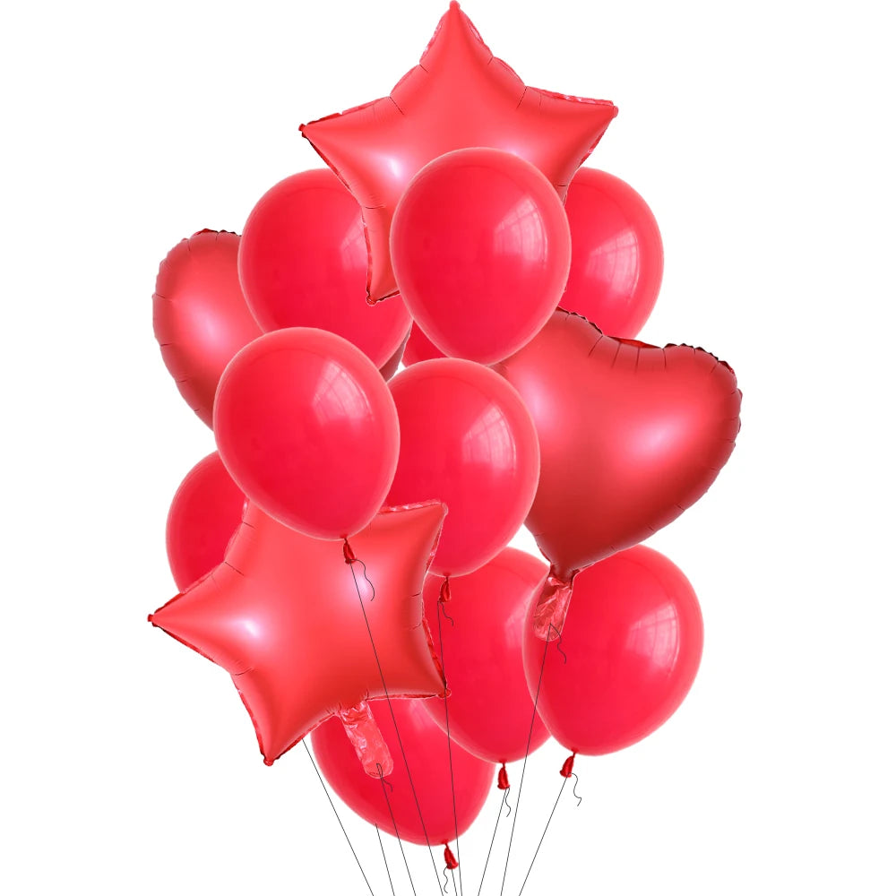 32inch Red Number Foil Balloon Set for Memorable Birthdays