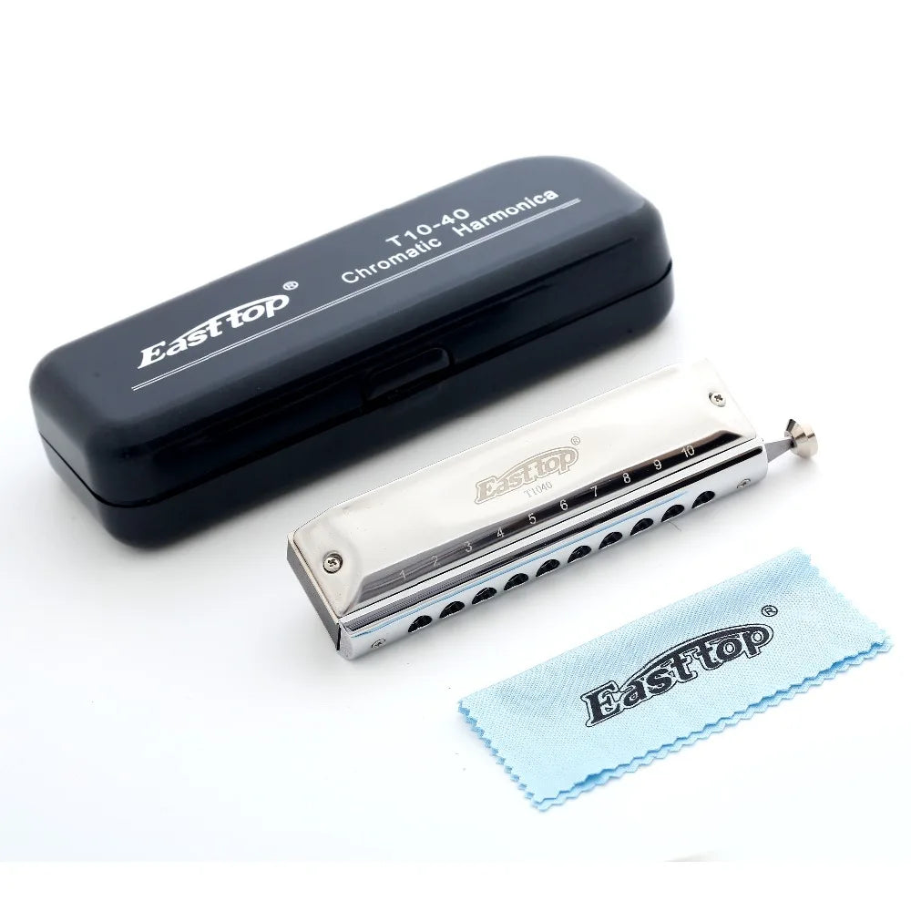 Professional 40-Tone Chromatic Harmonica in C Key