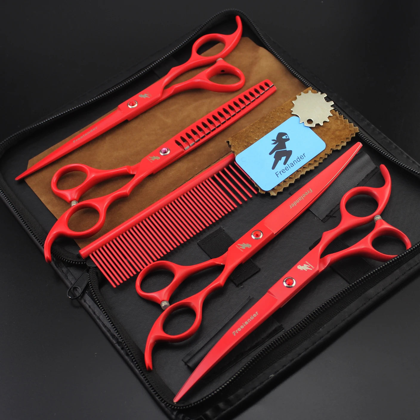 4-7pc Stainless Steel Pet Dog Cat 7" Grooming scissors Comb Sets