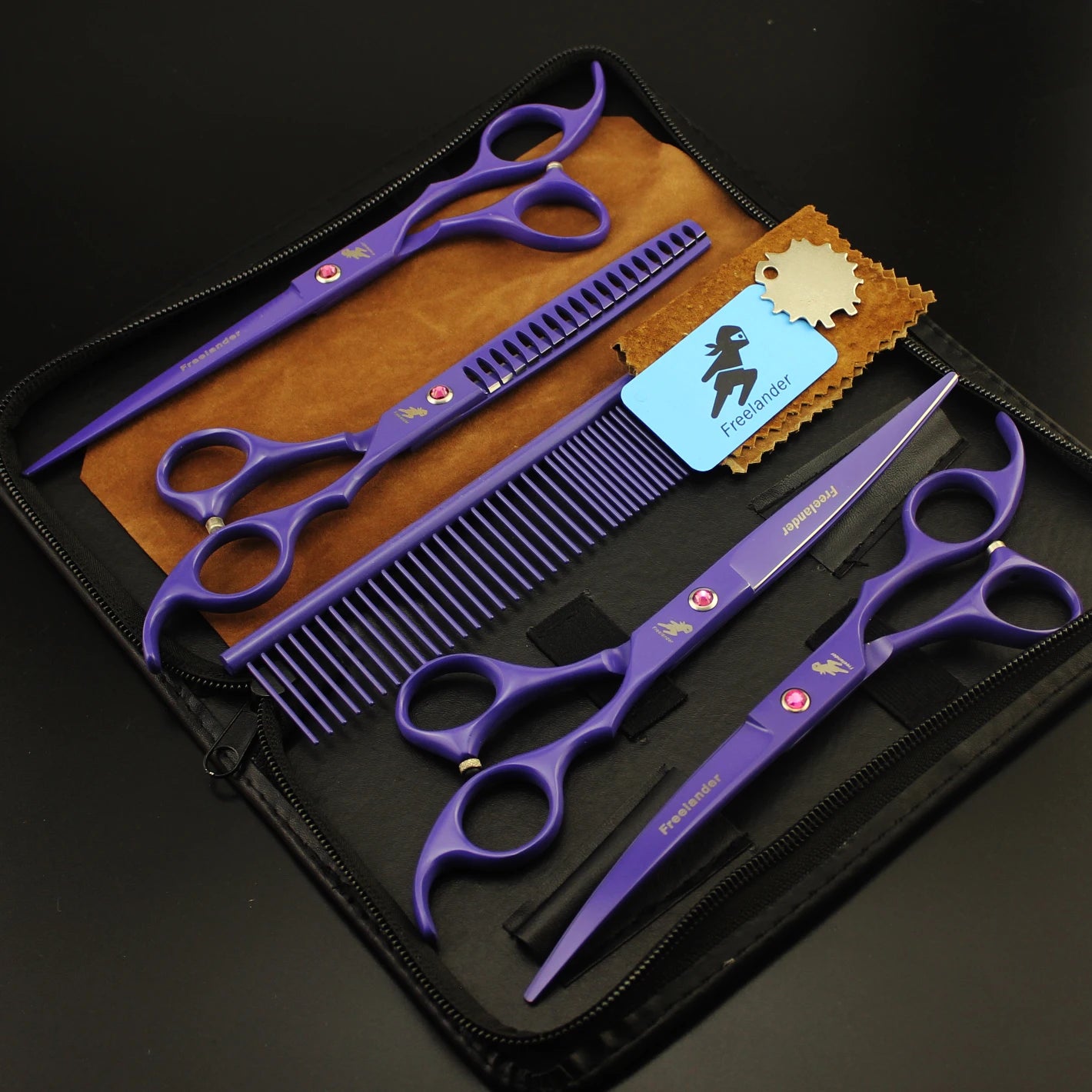 4-7pc Stainless Steel Pet Dog Cat 7" Grooming scissors Comb Sets