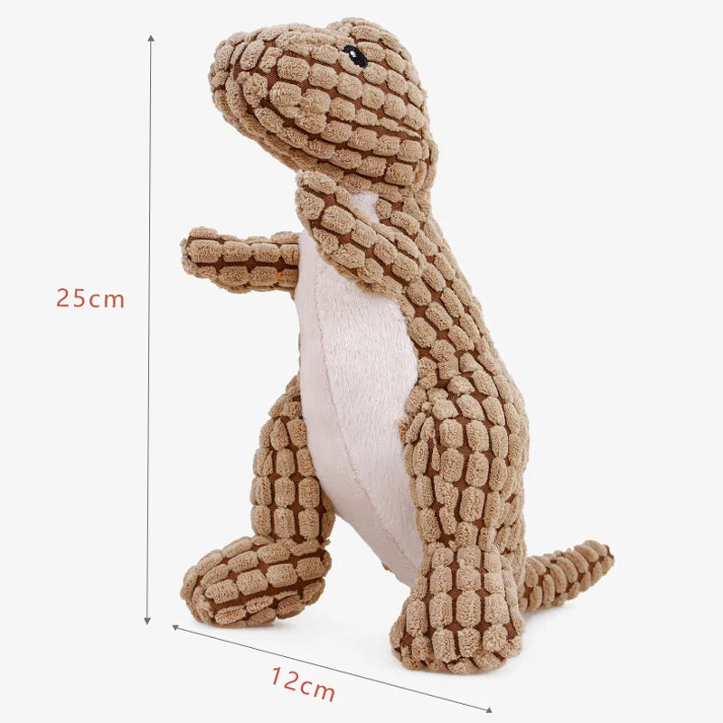 Pet Dog Soft Plush Cartoon Cute Dinosaur Squeaky Toys