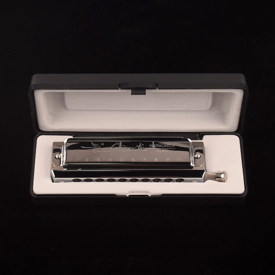 Professional 40-Tone Chromatic Harmonica in C Key