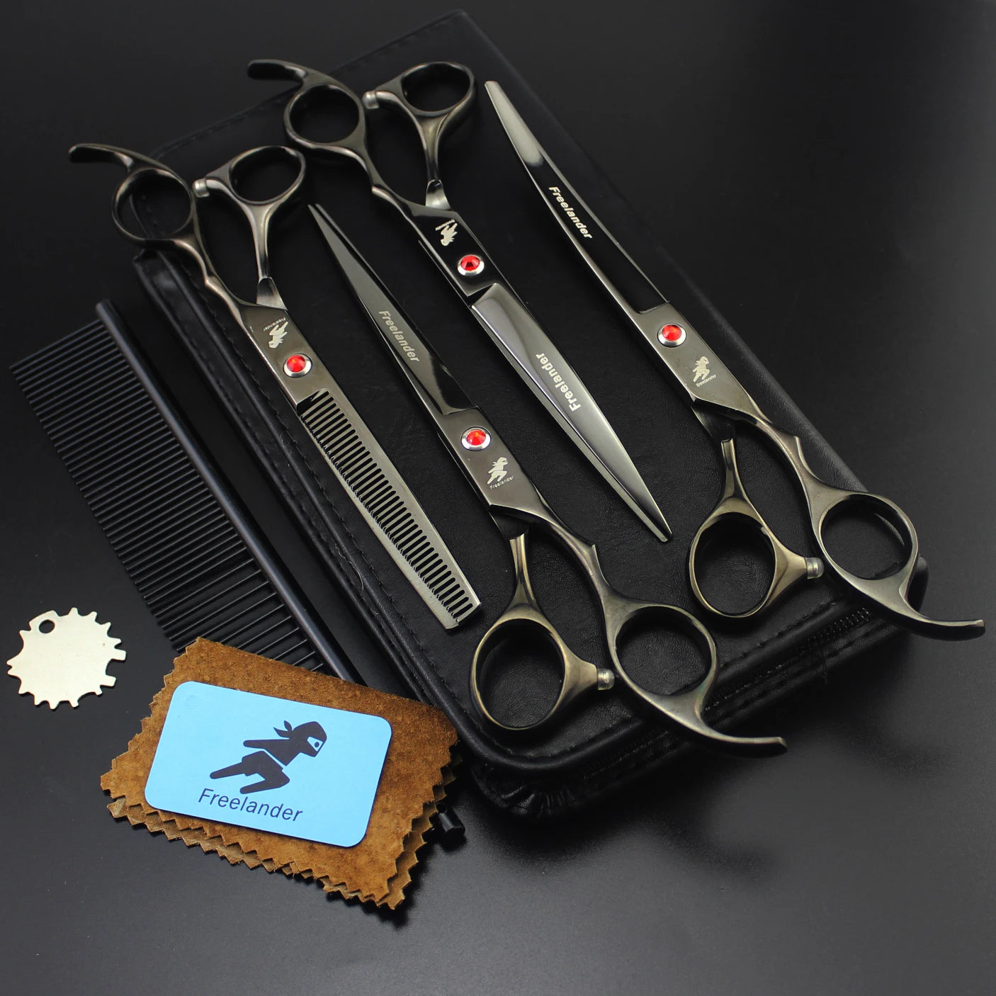 4-7pc Stainless Steel Pet Dog Cat 7" Grooming scissors Comb Sets