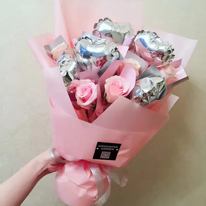50pcs 5inch Foil Star Heart Balloons for Stunning Celebrations
