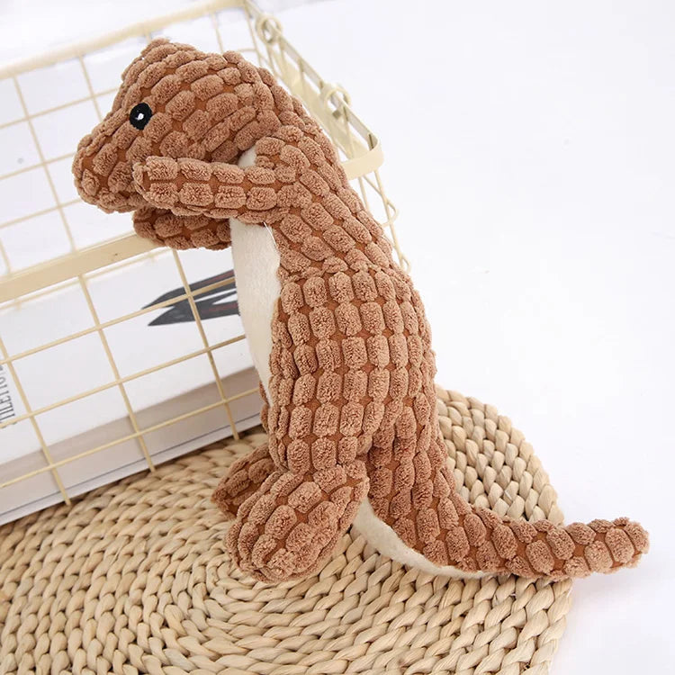 Pet Dog Soft Plush Cartoon Cute Dinosaur Squeaky Toys