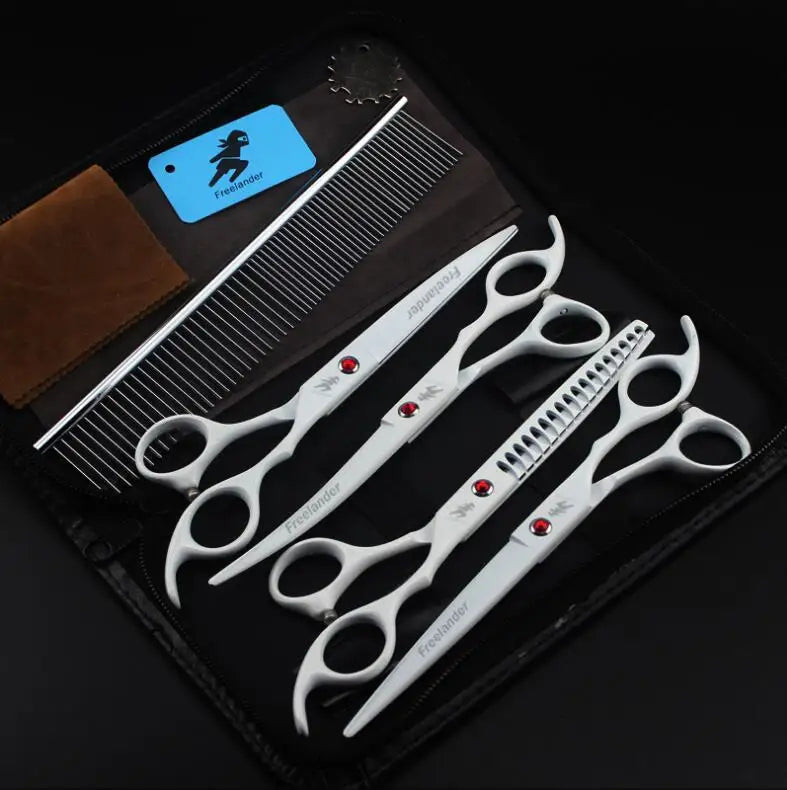 4-7pc Stainless Steel Pet Dog Cat 7" Grooming scissors Comb Sets