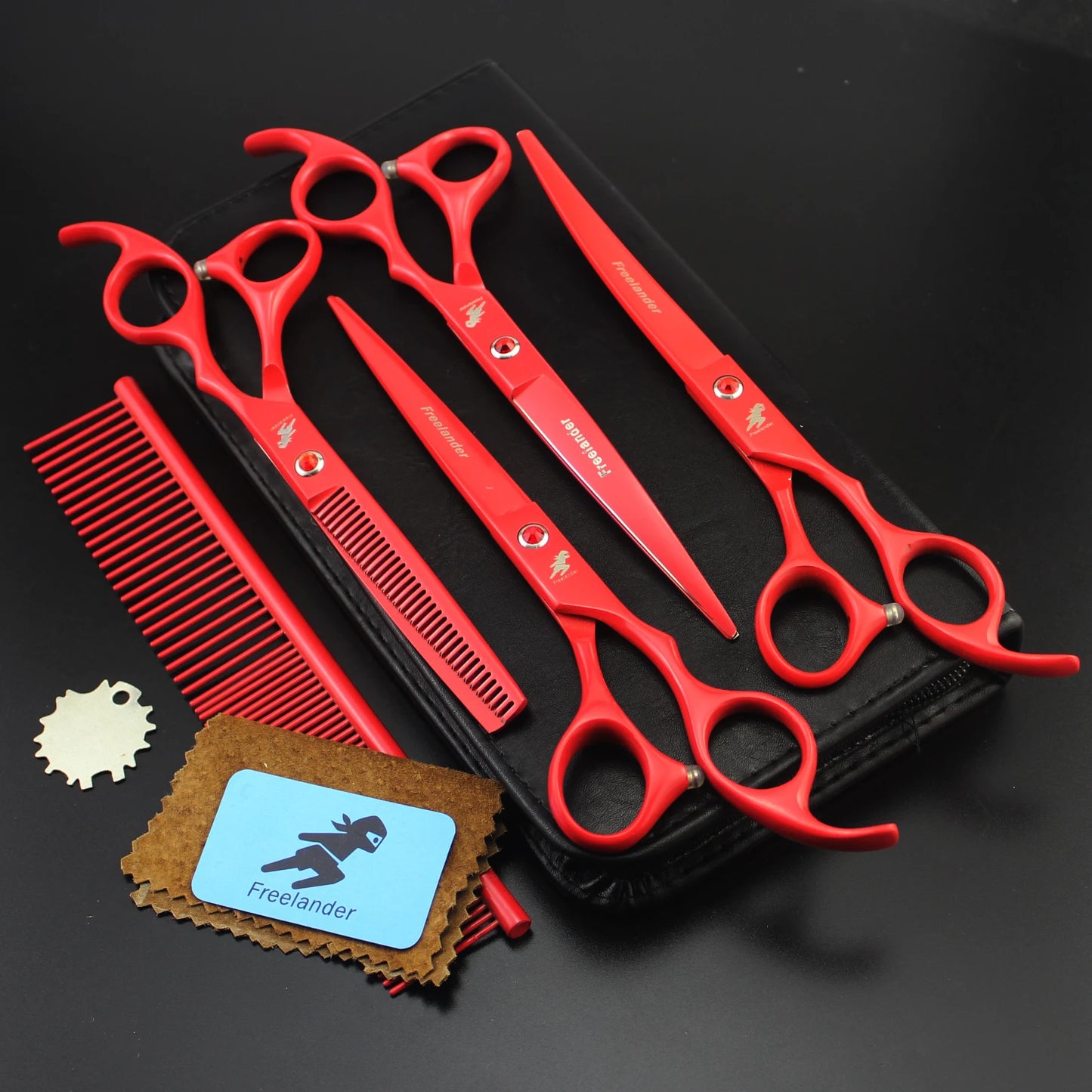 4-7pc Stainless Steel Pet Dog Cat 7" Grooming scissors Comb Sets