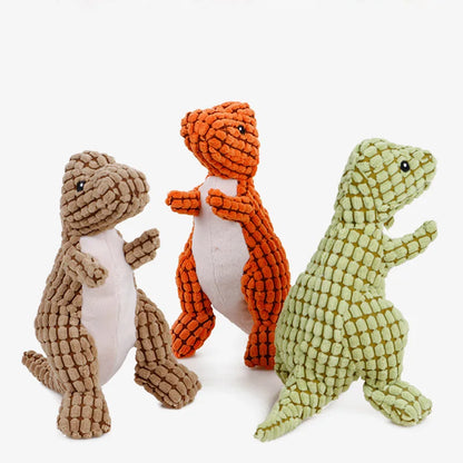 Pet Dog Soft Plush Cartoon Cute Dinosaur Squeaky Toys