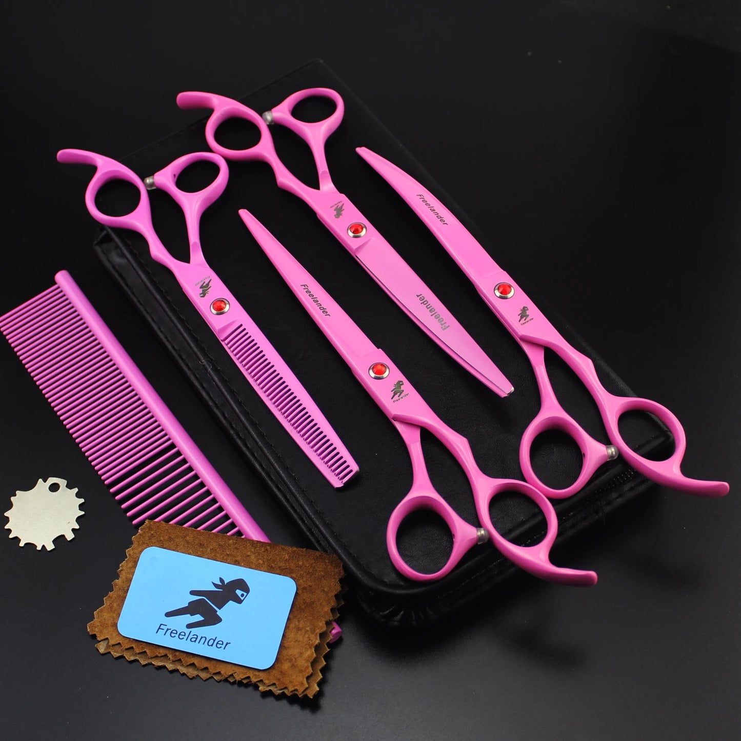 4-7pc Stainless Steel Pet Dog Cat 7" Grooming scissors Comb Sets