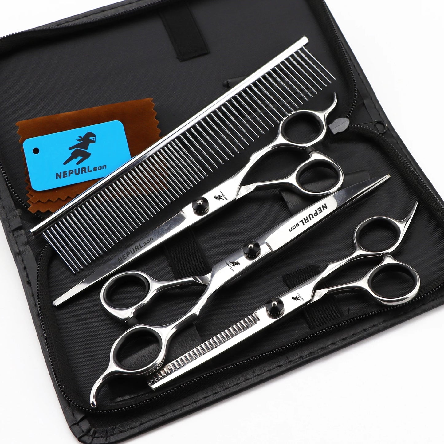 4-5pcs 6-7" Stainless Steel Pet Dog Cat Grooming Scissors Comb Sets