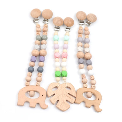 Wooden Baby Stroller Clip Toys